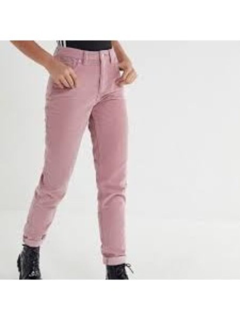 BDG Urban Outfitters Mauve Pink Corduroy Pants Size 26 High Rise Mom Fit